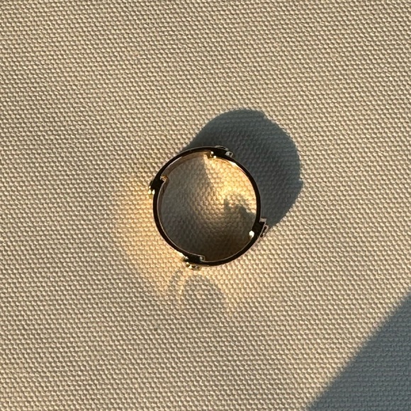 Shinola Gold and Diamond Rivet Ring - Picture 6 of 10